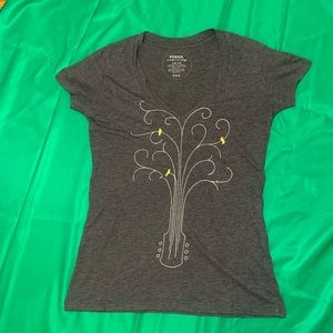 Embroidered Fossil t-shirt